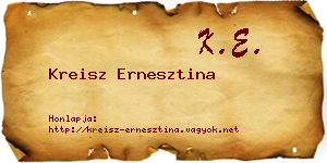 Kreisz Ernesztina névjegykártya